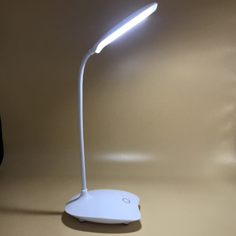 Battery-Powered 4-Color Foldable LED Desk Lamp Adjustable Angle Dimmable Brightness No Plug Needed Ergonomic Design Ideal for Reading Writing Home Office Students Professionals