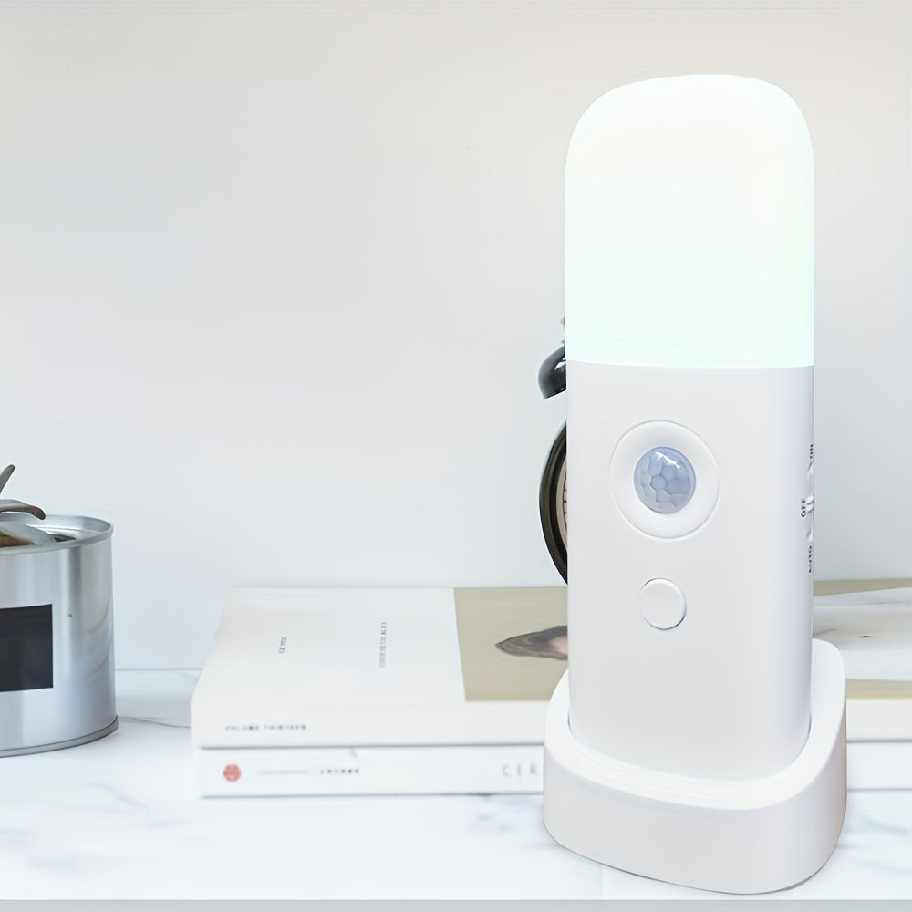 Portable Motion Activated LED Night Light USB Rechargeable 2000mAh Battery Dimmable Lamp for Living Room Bedroom Hallway Decor