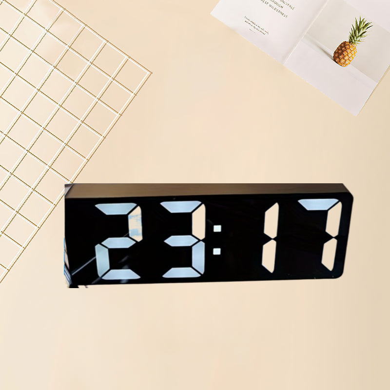 Smart LED Digital Alarm Clock with Temperature Sensor Adjustable Brightness Large LCD Display 12/24H Format Battery Operated Bedside Clock for Room Office