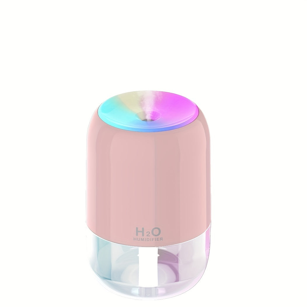 Car Humidifier with Colorful Running Light Night Light Air Humidifier for Bedroom Desk