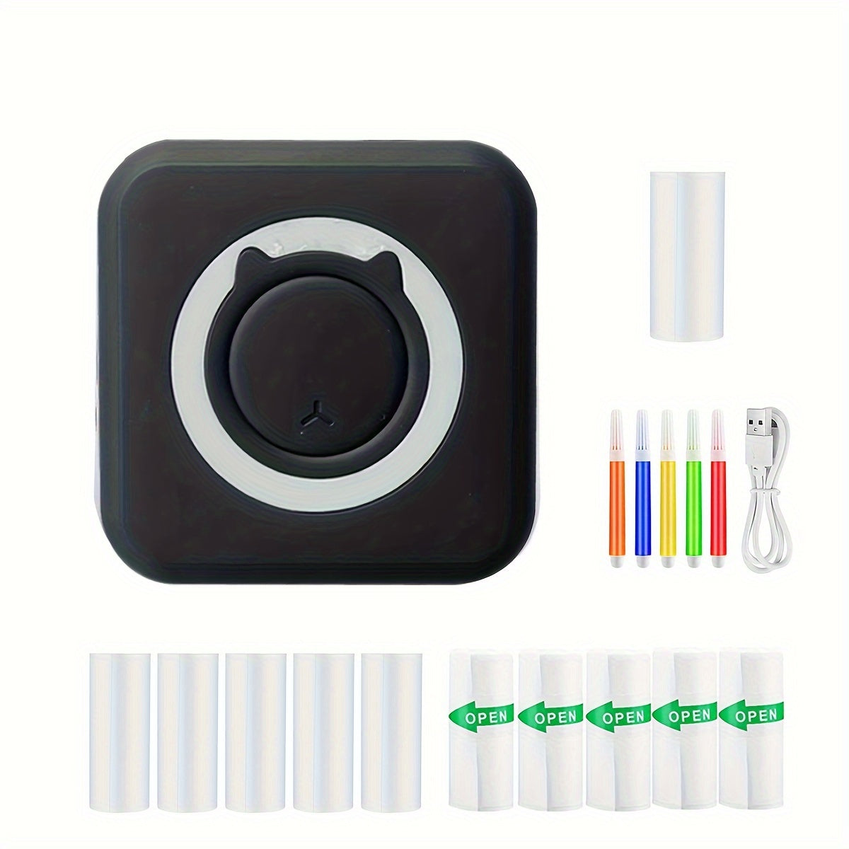 1pc Mini Wireless Printer Portable Pocket Inkless Photo Printer For Smartphone