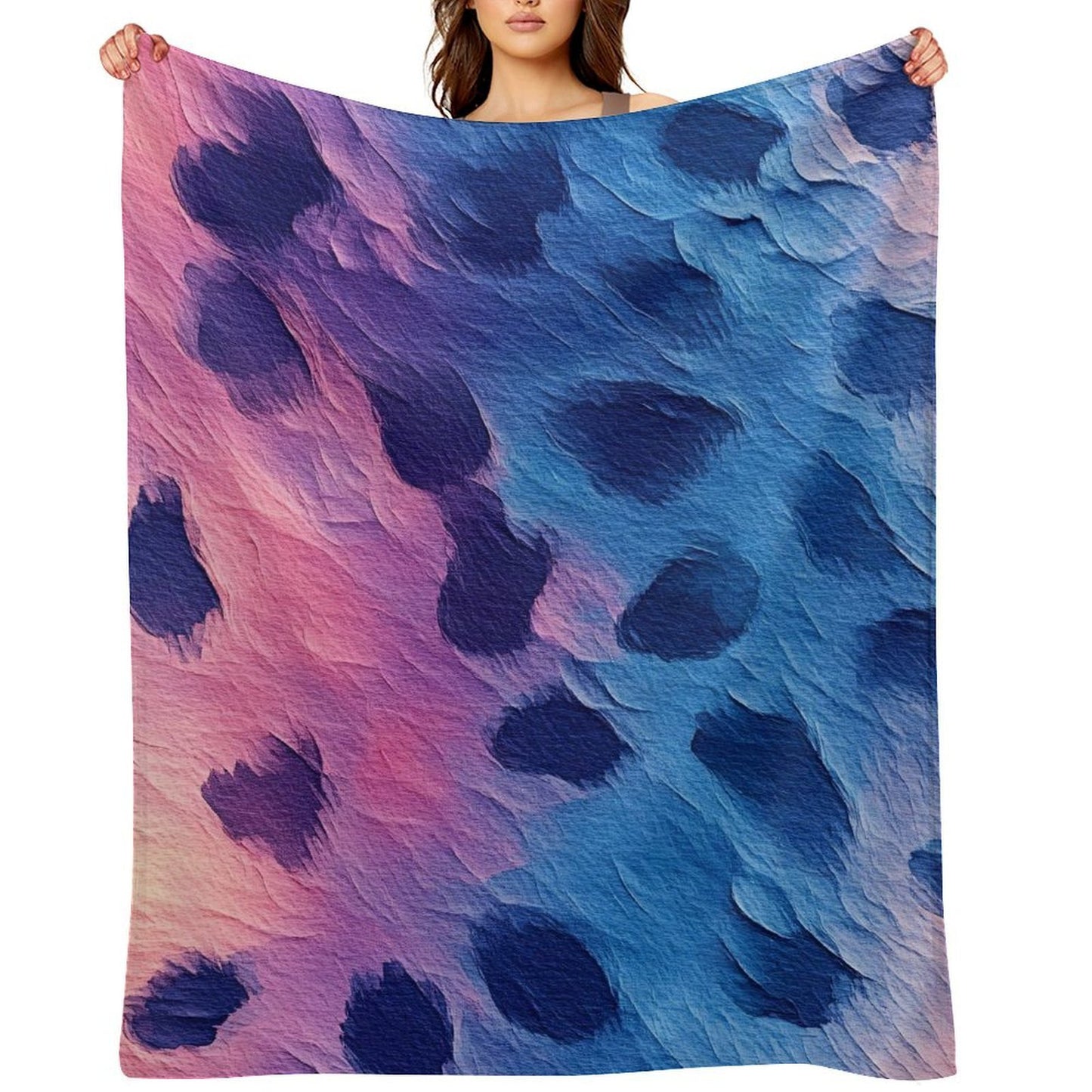 Soft Flannel Throw Blanket Colorful Animal Print
