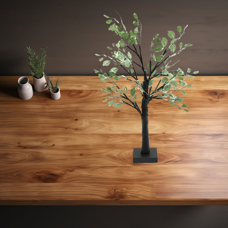 White Birch Christmas Leaf Flower Lamp Romantic Bedroom Night Light Adjustable Branches USB Powered Indoor Photo Shooting Ambient Light Room Decor Table Lamp