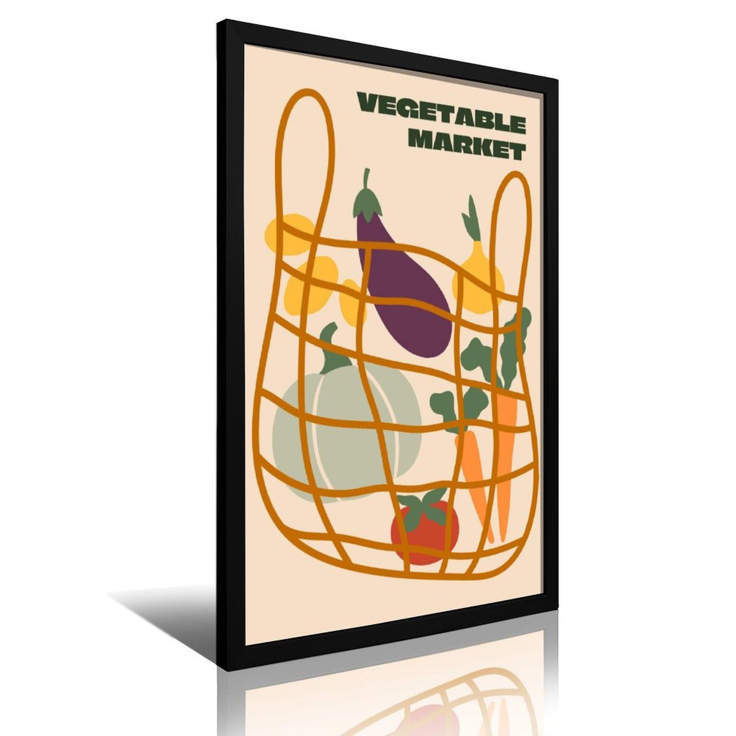 Retro Vegetable Market Framed Wall Decor 14
