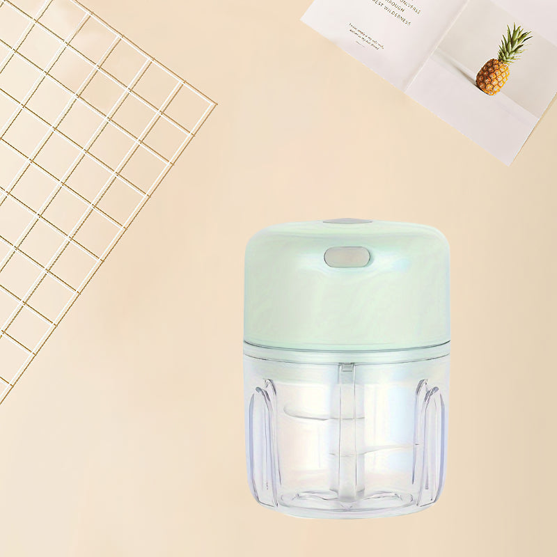 Compact Electric Mini Food Chopper 100/250ml - USB Rechargeable Portable Garlic Onion Cutter with Sharp Blades for Vegetables Fruit Meat Chili Ginger - Easy to Clean