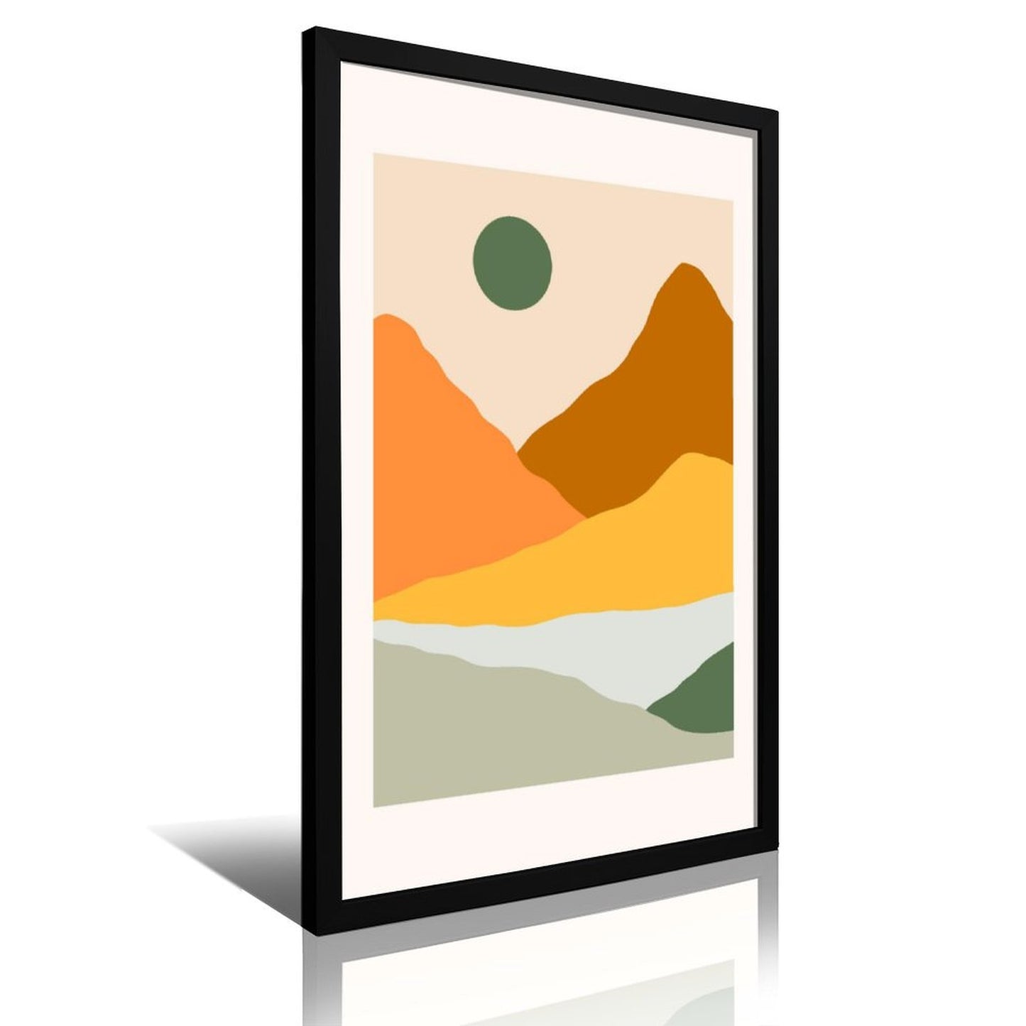 Abstract Mountain Sunset Wall Art Print – Modern Nature Decor-30