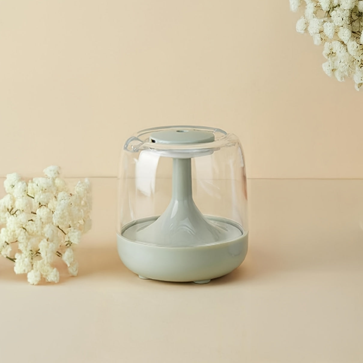 ABS Humidifier White Black USB-Powered 7-Color Night Light 24H Runtime 26dB Quiet 2 Mist Modes Auto Shut-Off Low Water Alarm Compact for Bedroom Office Ideal Gift