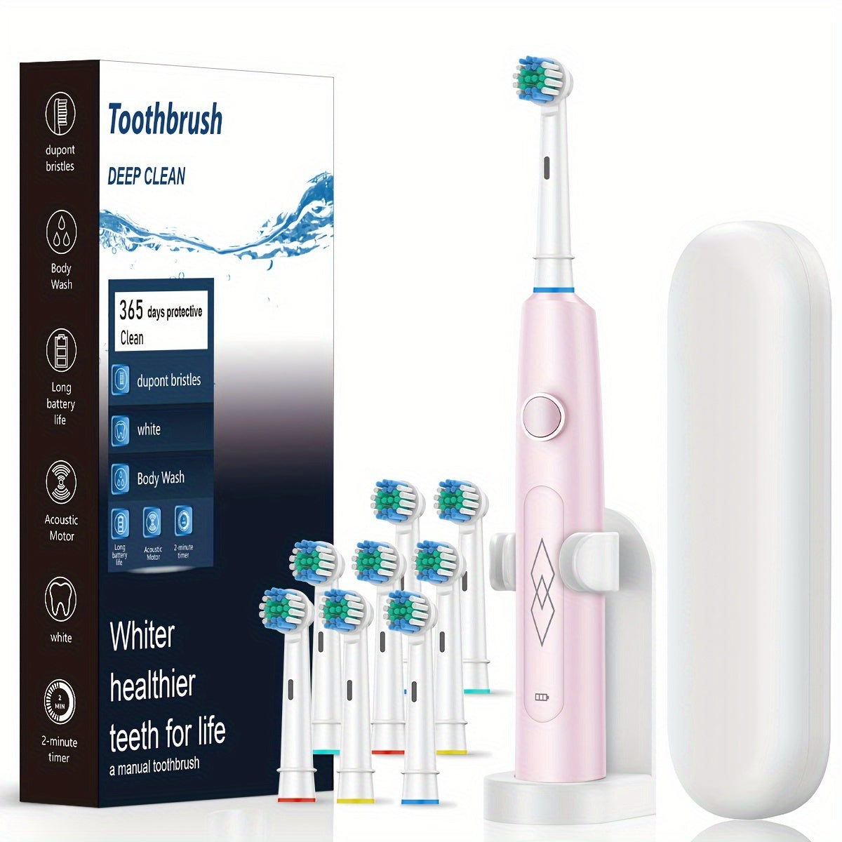 Intelligent Rechargeable Electric Toothbrush Fully Automatic Deep Cleaning Soft Bristles for Adults Dental Care Men Women