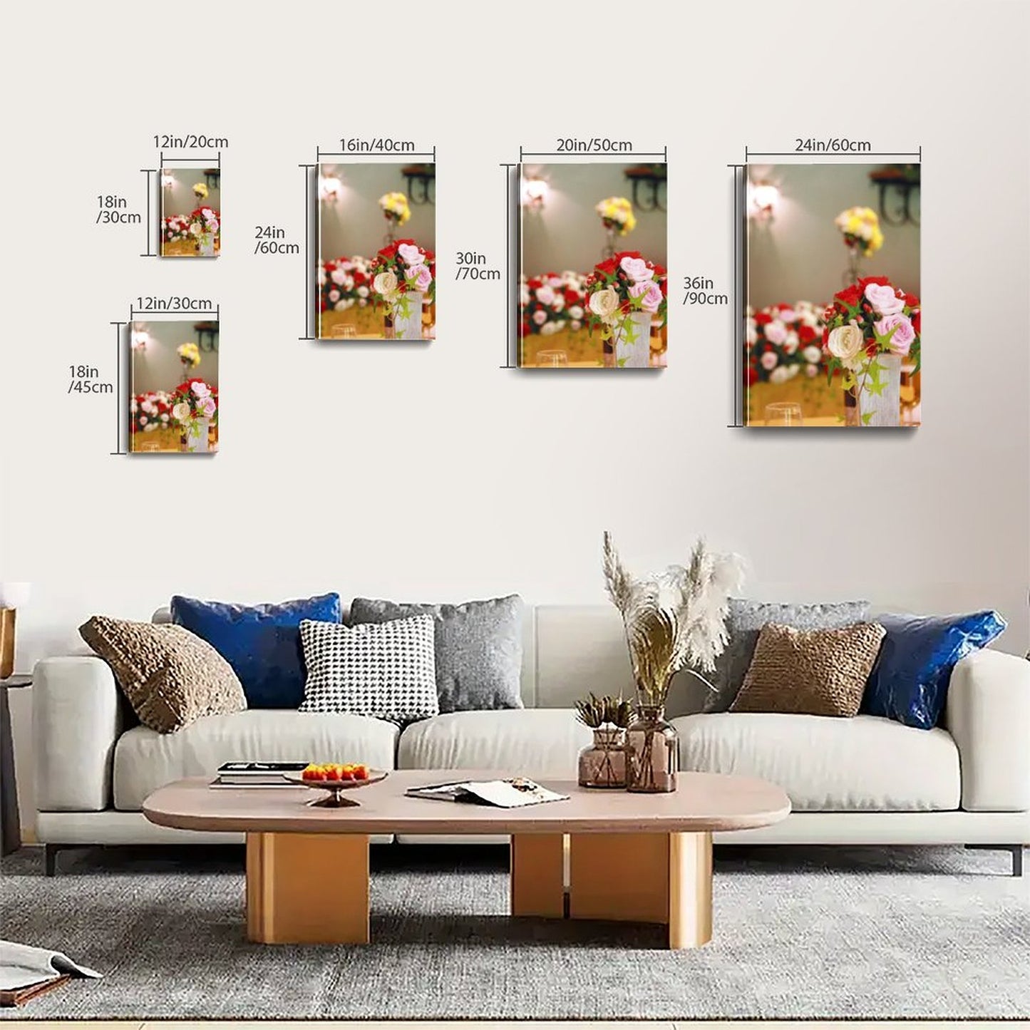 Relax in the room with rose flower paintings 11