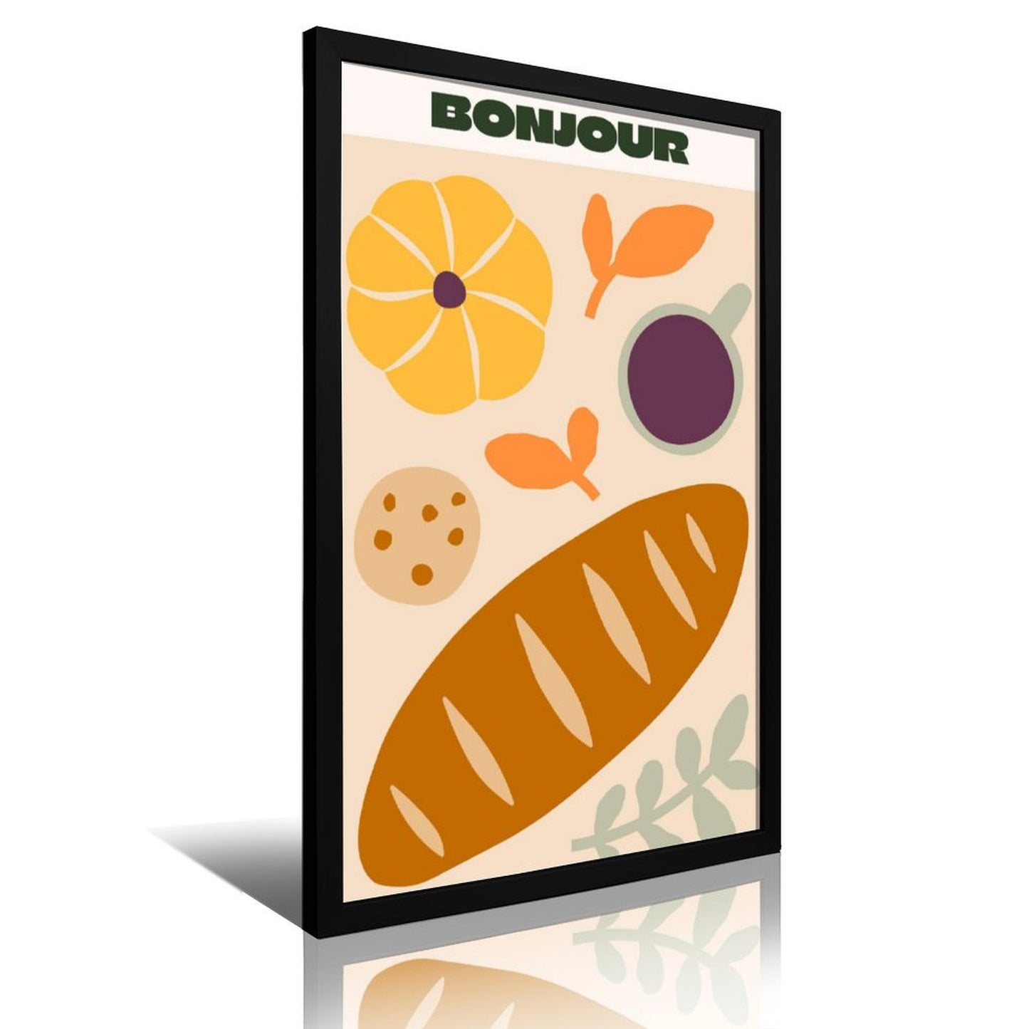 Bonjour French Breakfast Wall Art – Modern Kitchen Decor Print-15