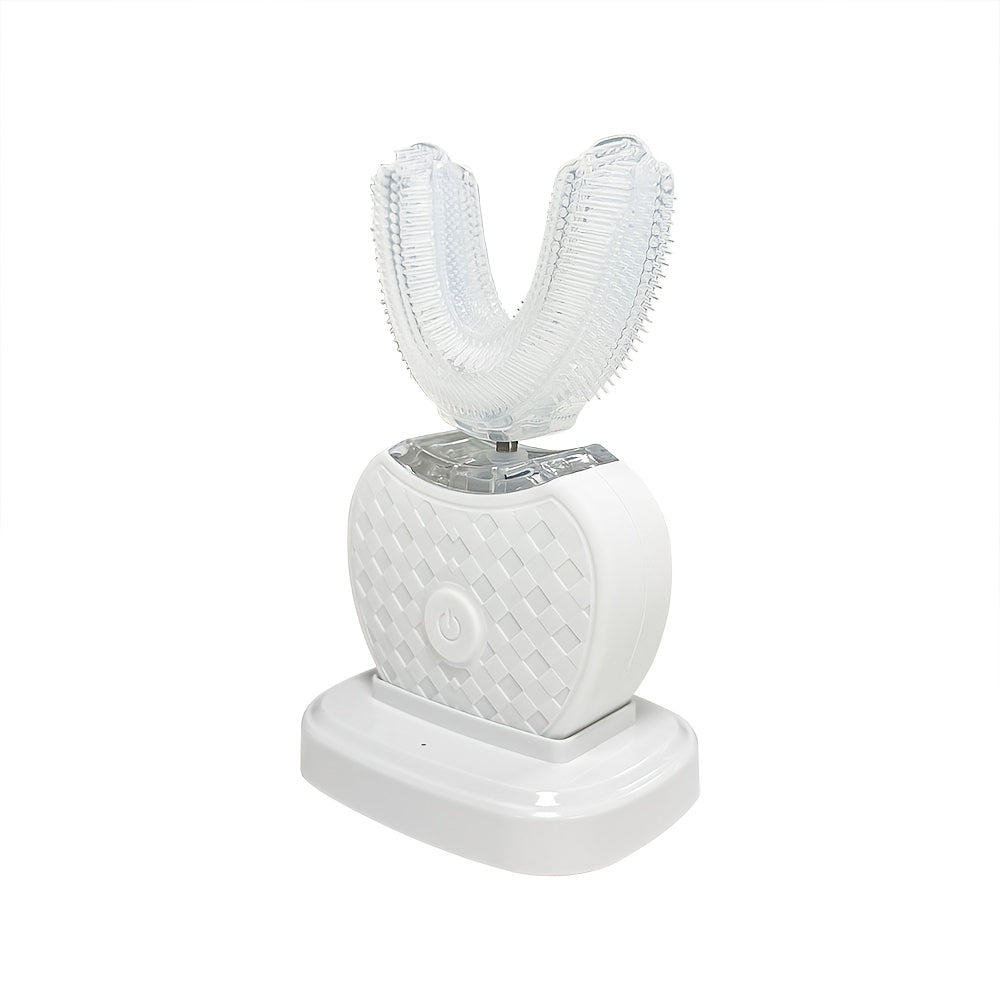 U-Shaped Electric Toothbrush for Adults Featuring Soundwave Technology Perfect for Home and Travel Use