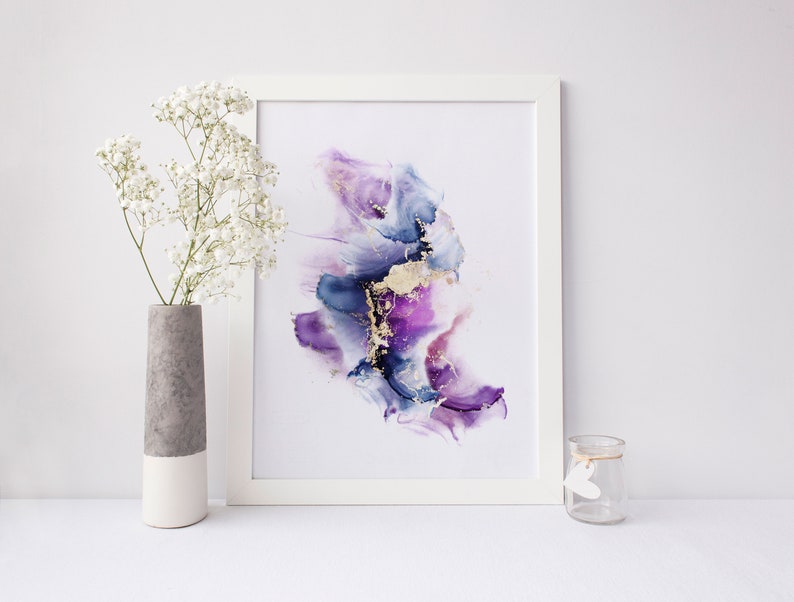 Alcohol Ink Art - Fluid Art - Abstract Art - Modern Art - Wall Decor - Fluid Painting - 18x24 Original Painting Art print