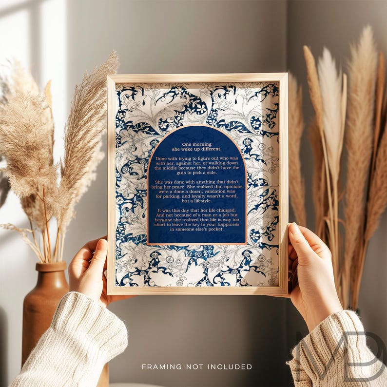 Gold Foil Female Empowerment Print - William Morris Art