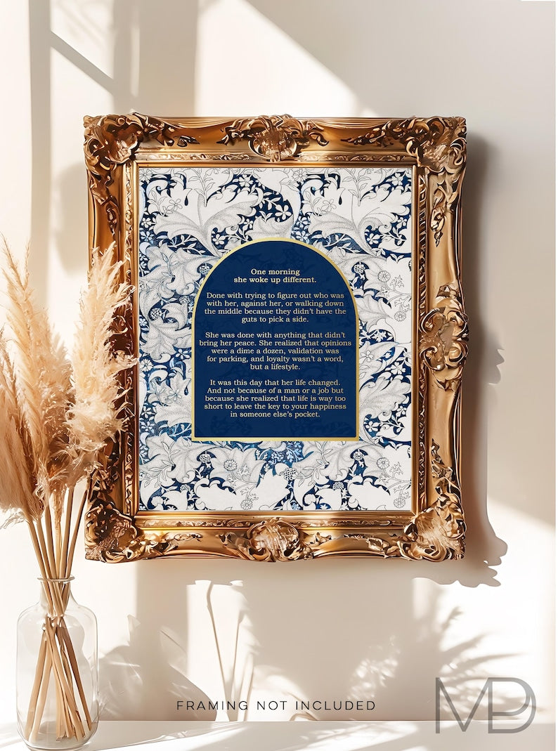 Gold Foil Female Empowerment Print - William Morris Art