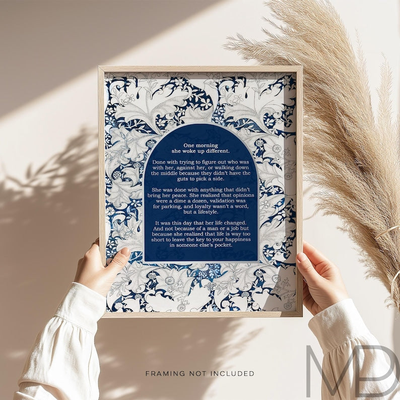 Gold Foil Female Empowerment Print - William Morris Art
