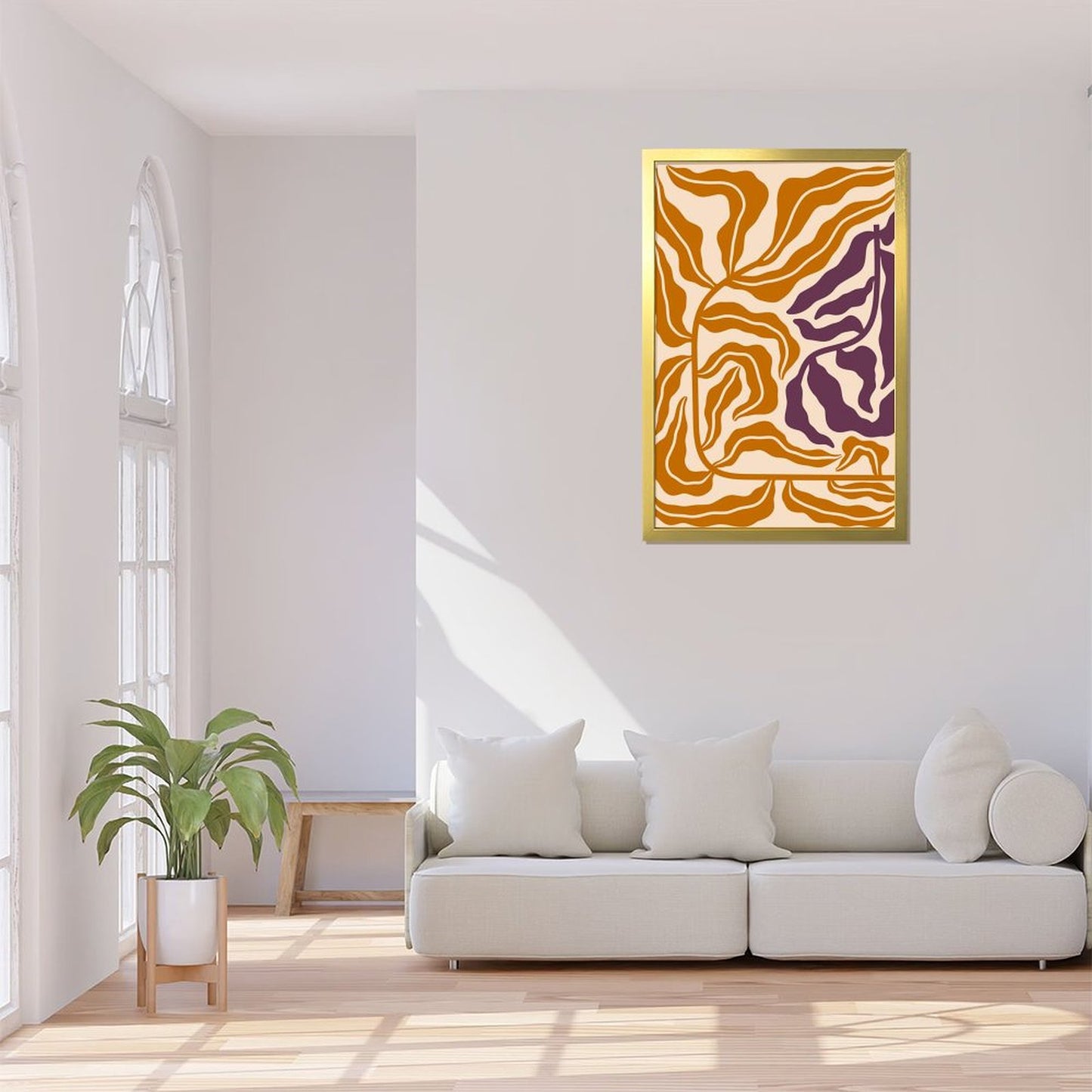 Modern plant line canvas art and frame murals 9