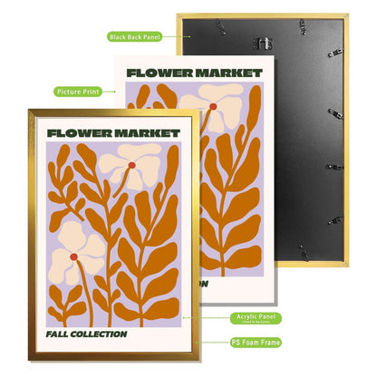 Flower Market Art Print, Retro Fall Botanical Wall Decor-2