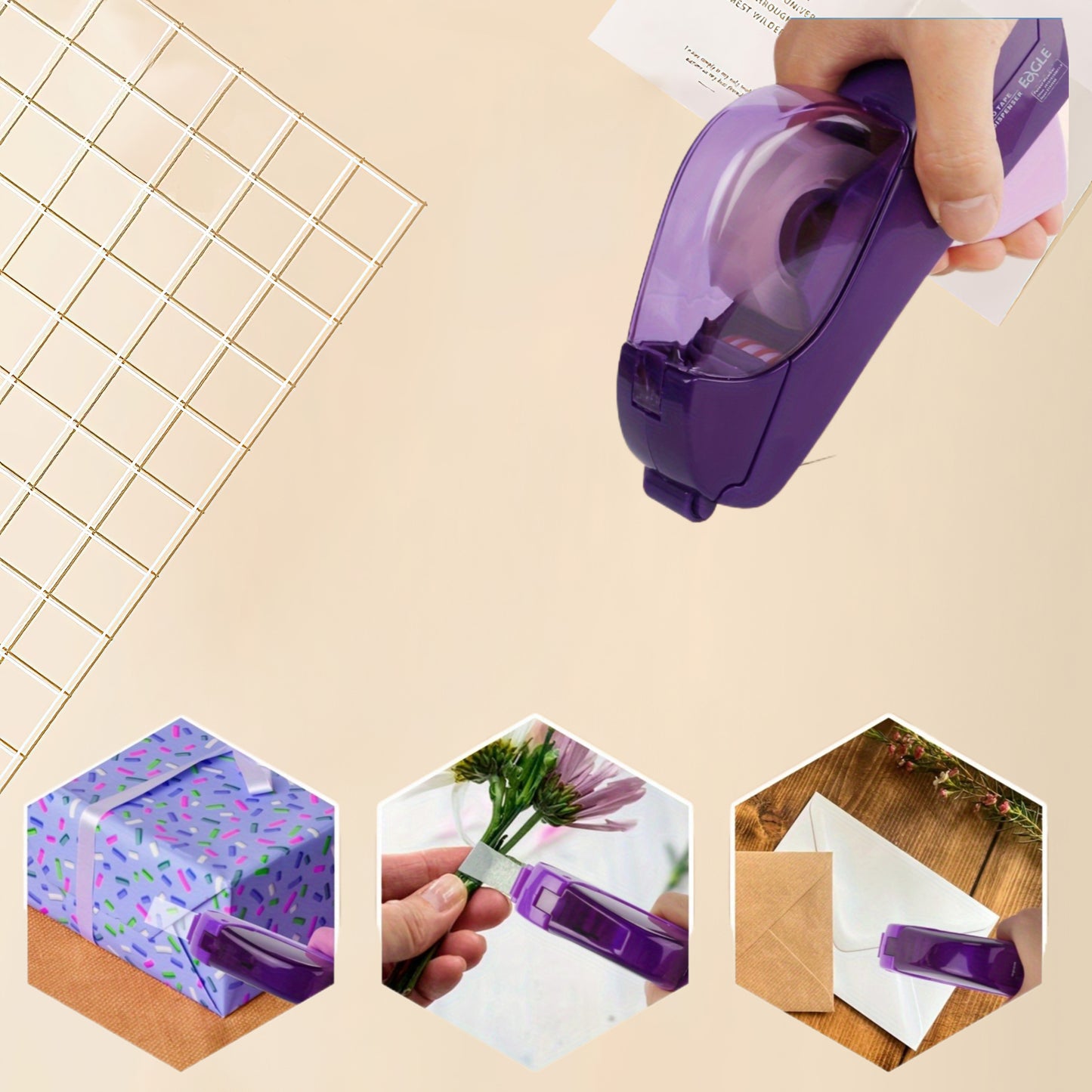 Smart Tape Cutter for Christmas Gifts Handheld Tape Machine with Free 0.75 inch 19mm Tape Intelligent Packaging Tool