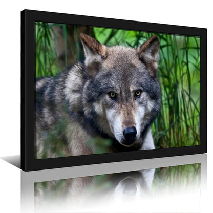 Wolf Pair Canvas Painting Forest Animal Wall Picture-35