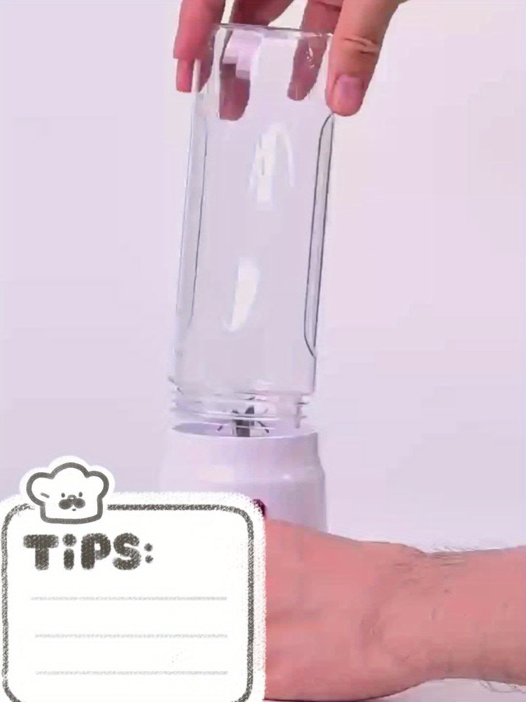 USB Rechargeable Mini Blender Portable 450Ml Includes 2 Cups Wireless Lightweight Bonus Sports Cover Perfect for Smoothies Shakes Travel Kitchen