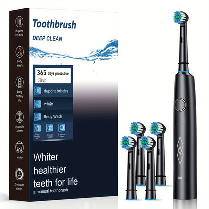 Intelligent Rechargeable Electric Toothbrush Fully Automatic Deep Cleaning Soft Bristles for Adults Dental Care Men Women