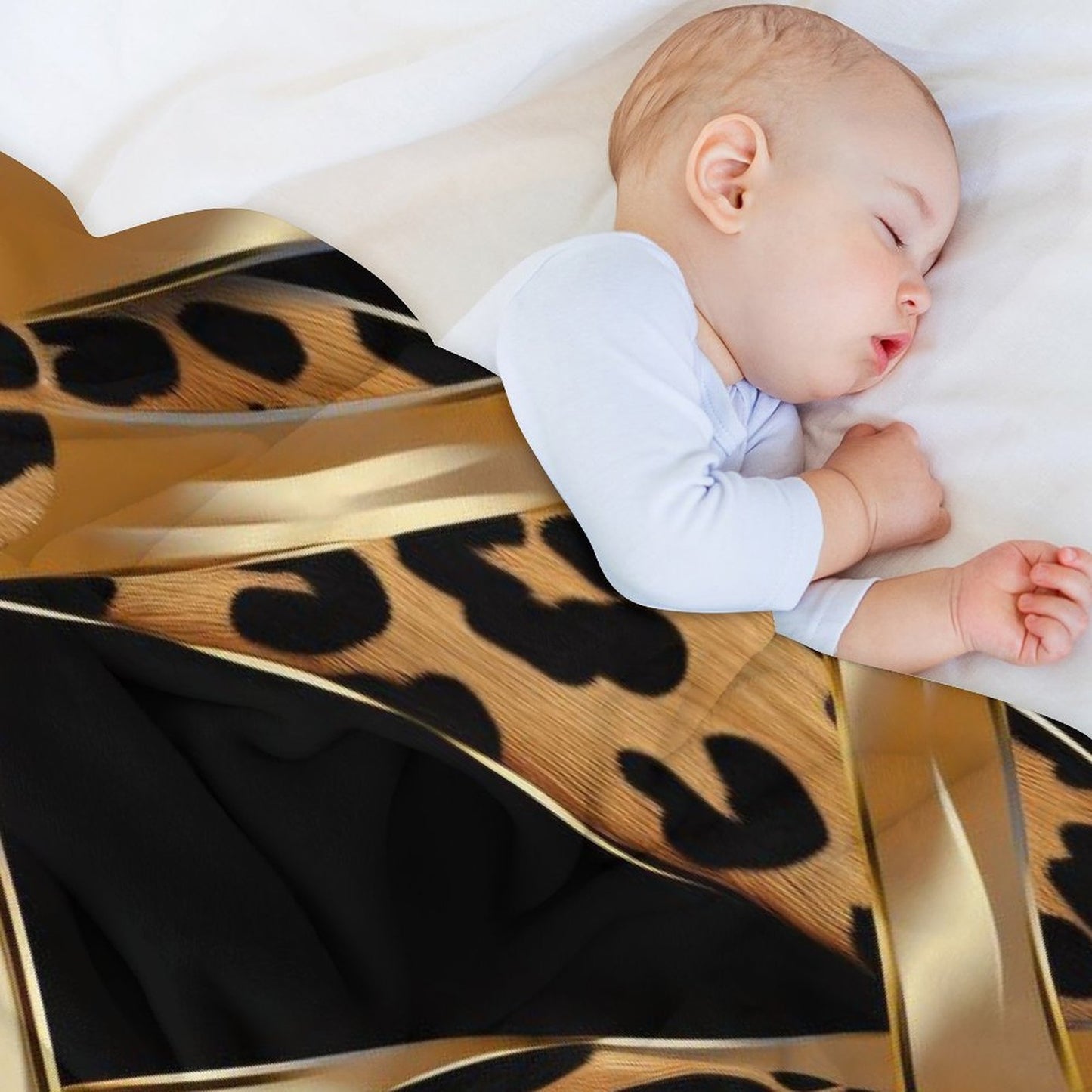 Stylish Leopard Splash Flannel Blanket Soft Warm