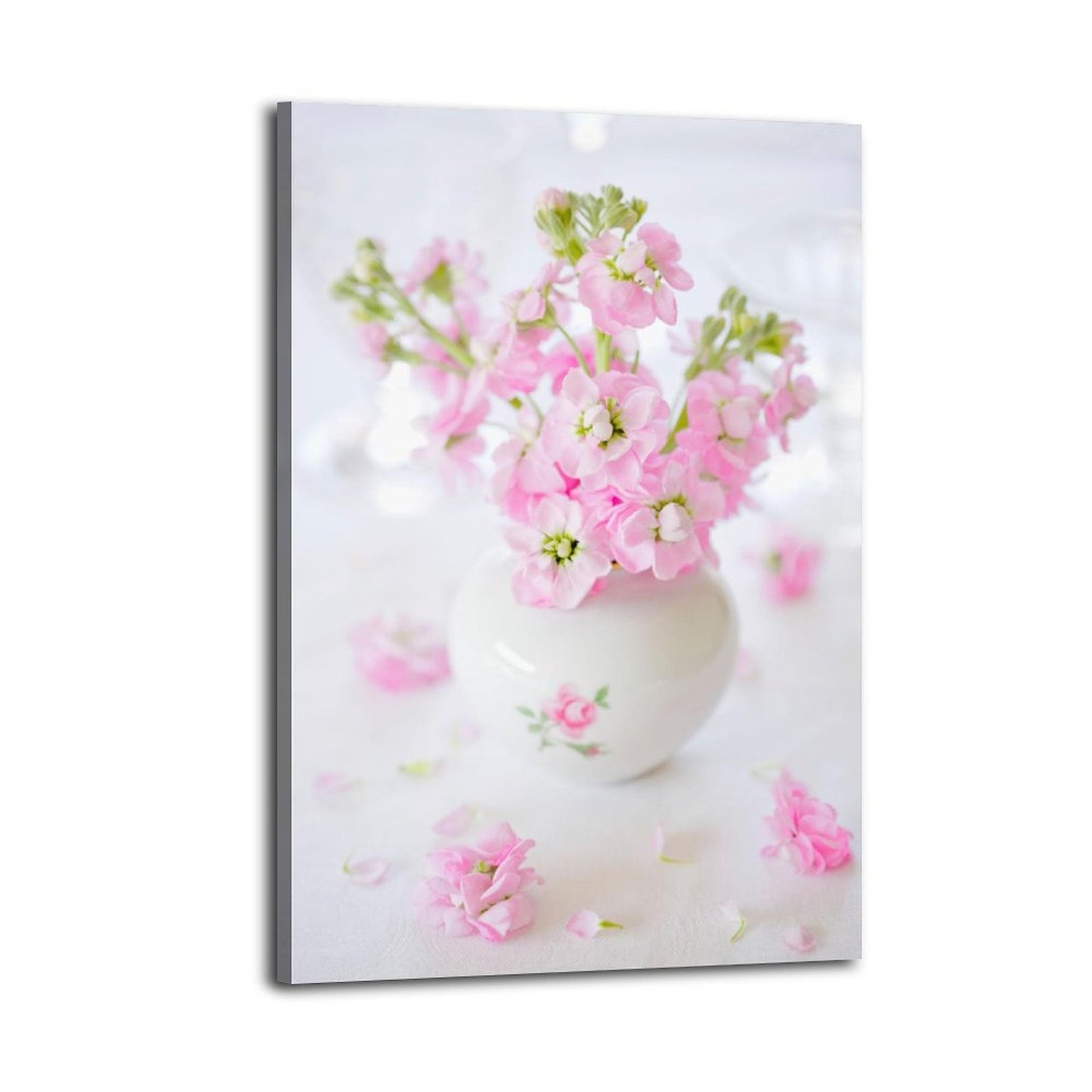 Pink flower paintings relax the interior 19