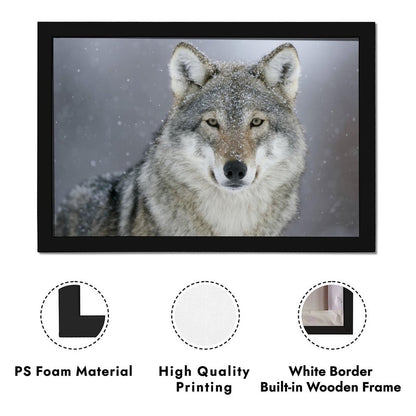 Wild Wolves Wall Art Black Frame Nature Home Decor-22