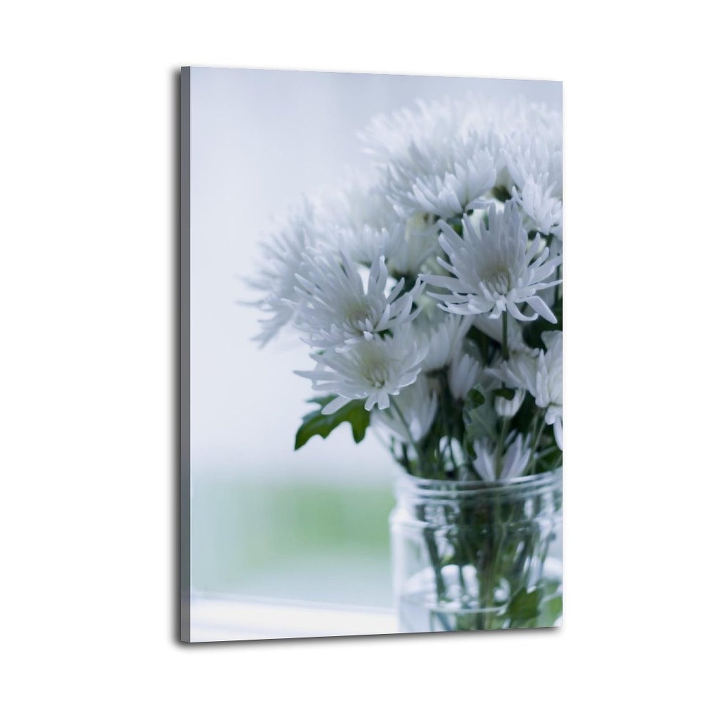 White Chrysanthemum Wall Art Canvas Painting Decor 21