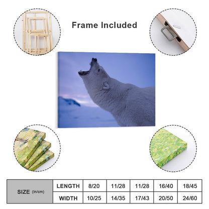 Arctic Majesty Polar Bear Canvas Wall Art-017