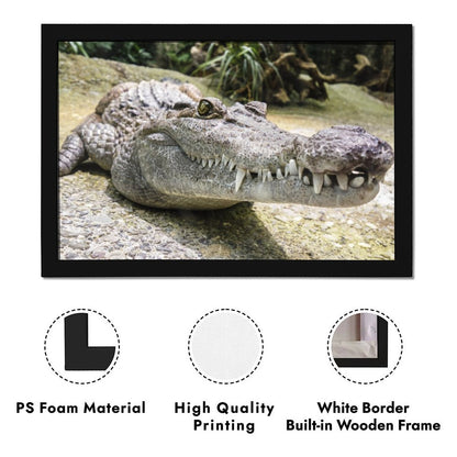 Alligator Canvas Painting Nature Animal Wall Picture