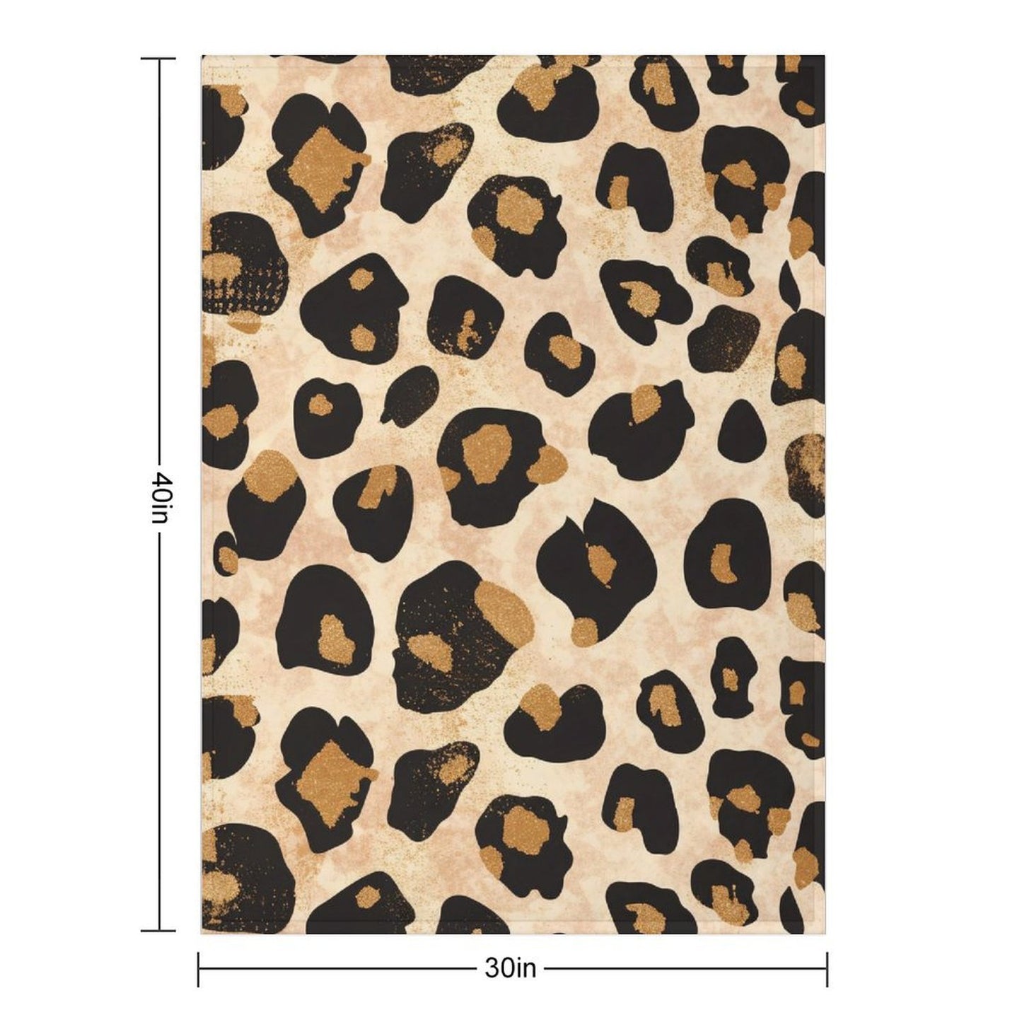 Anti-Pilling Flannel Blanket Beige Leopard Print
