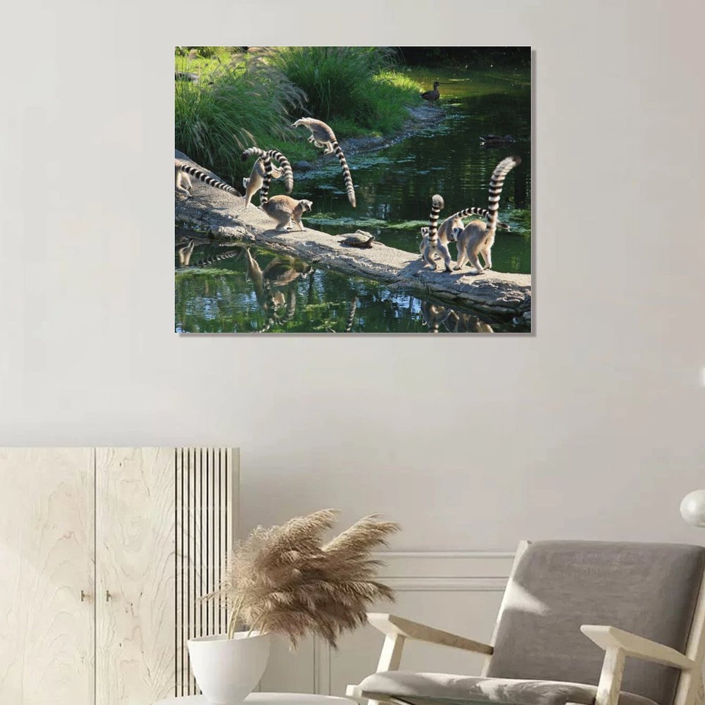 Cute Lemur Canvas Artwork Wildlife Wall Decoration-03