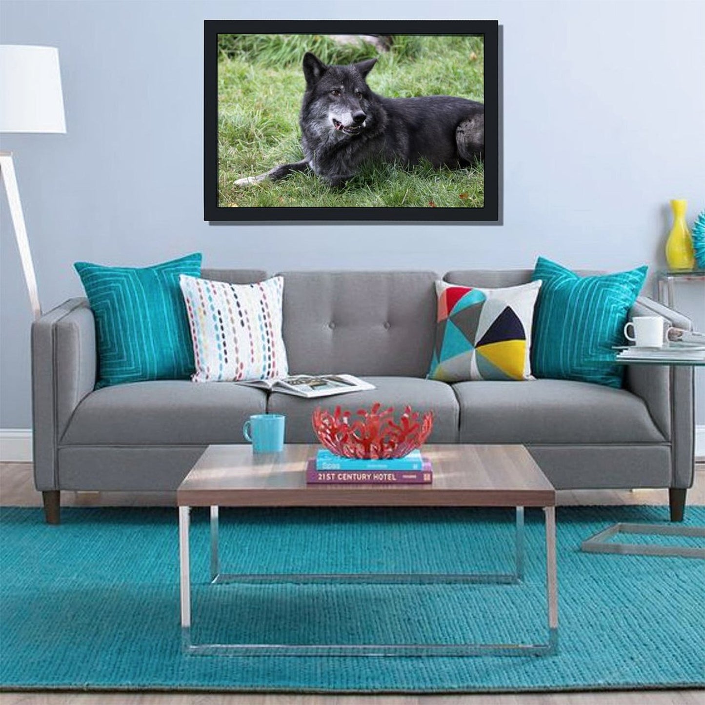Black Wolves Wall Picture Wildlife Animal Canvas Art-33