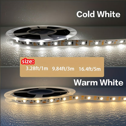 Smart LED Strip Light with Motion Sensor USB Powered 5V Flexible Lighting for Bedroom Kitchen Wardrobe Living Room TV Backlight Easy Install Wall Mount