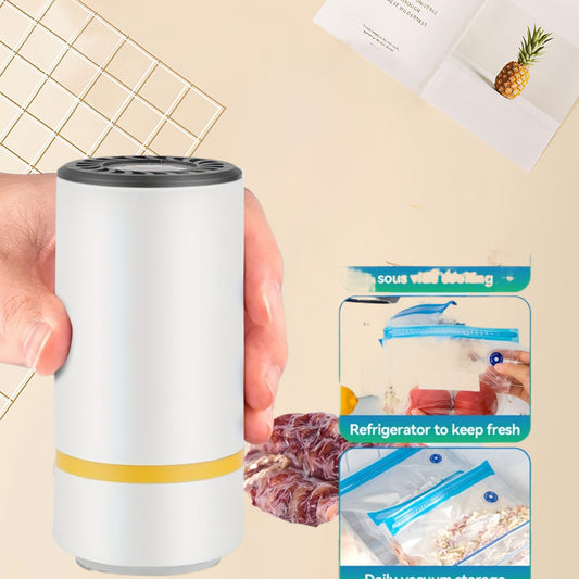 Mini Electric Vacuum Sealer Portable with Lithium Battery 10 Bags 3 Sizes Compact Pump Ideal for Sous Vide Cooking Home and Travel