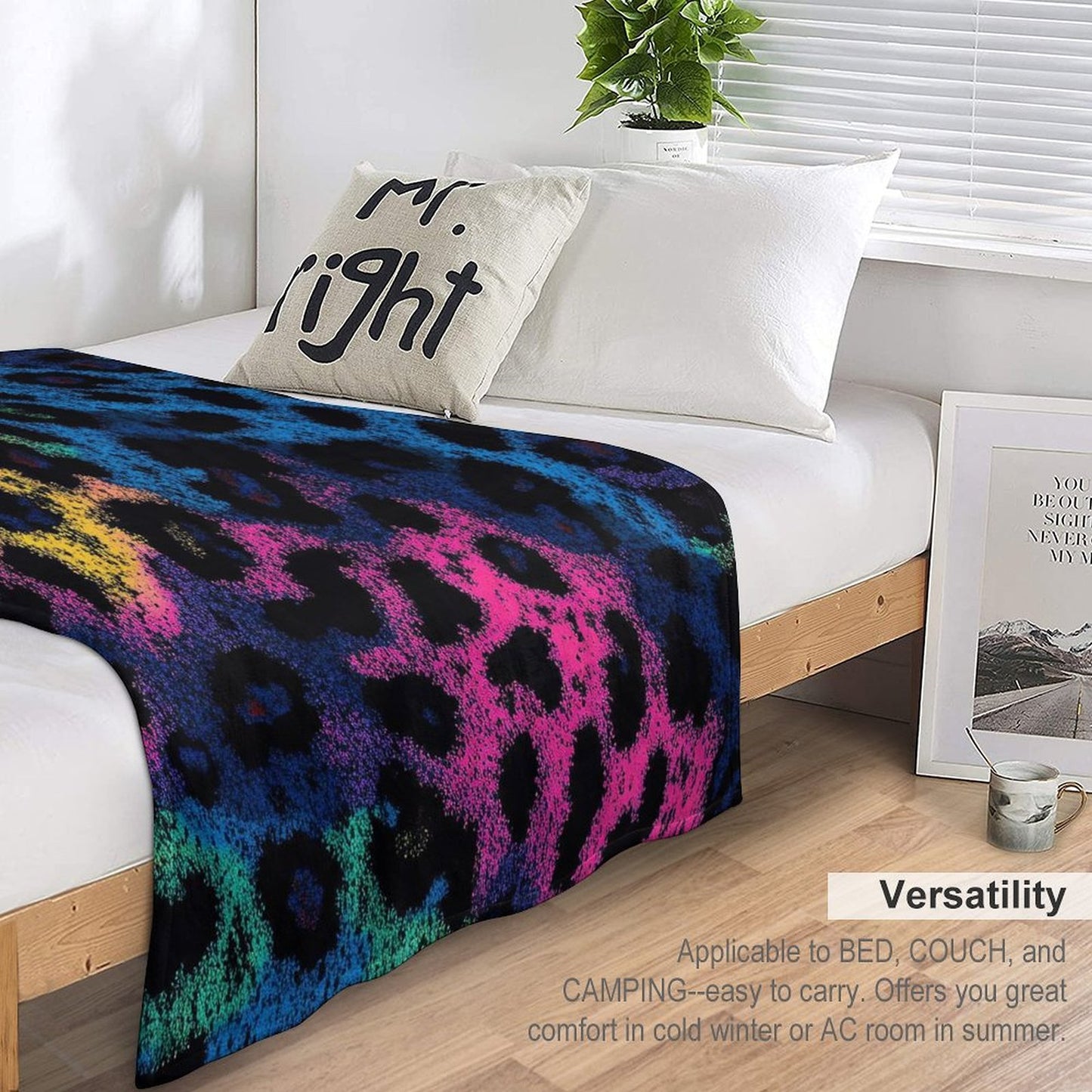Cozy Anti-Pilling Blanket Artistic Leopard Design