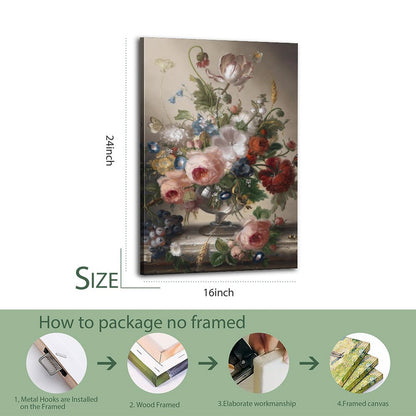 Contemporary Flower Canvas Picture Frame Art 27