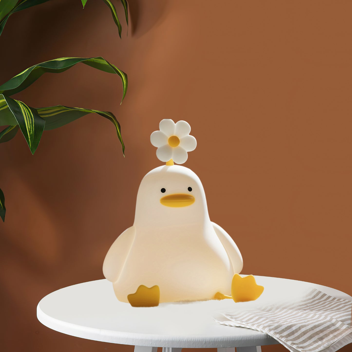 1pc Cute Duck Night Light USB Rechargeable Touch Control 3-Level Brightness Adjustable Perfect for Bedroom Bedside Lamp Birthday Christmas Gift for Boys Girls