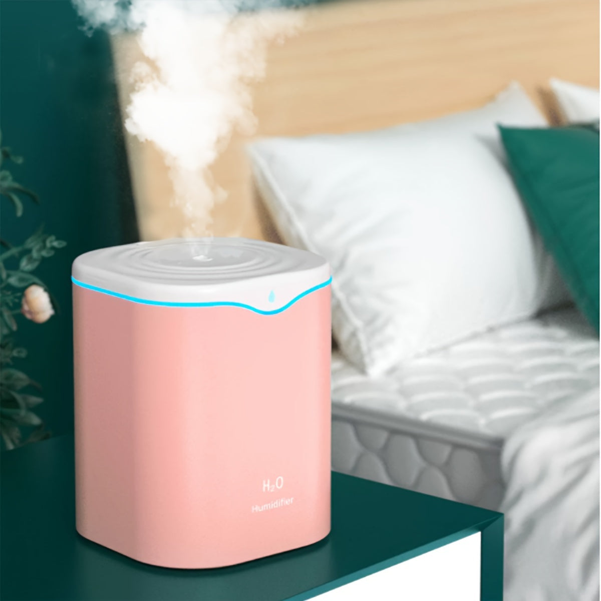 Extra Large 2000ml USB Humidifier - Cold Mist, Colorful Night Light, Single Nozzle for All Rooms