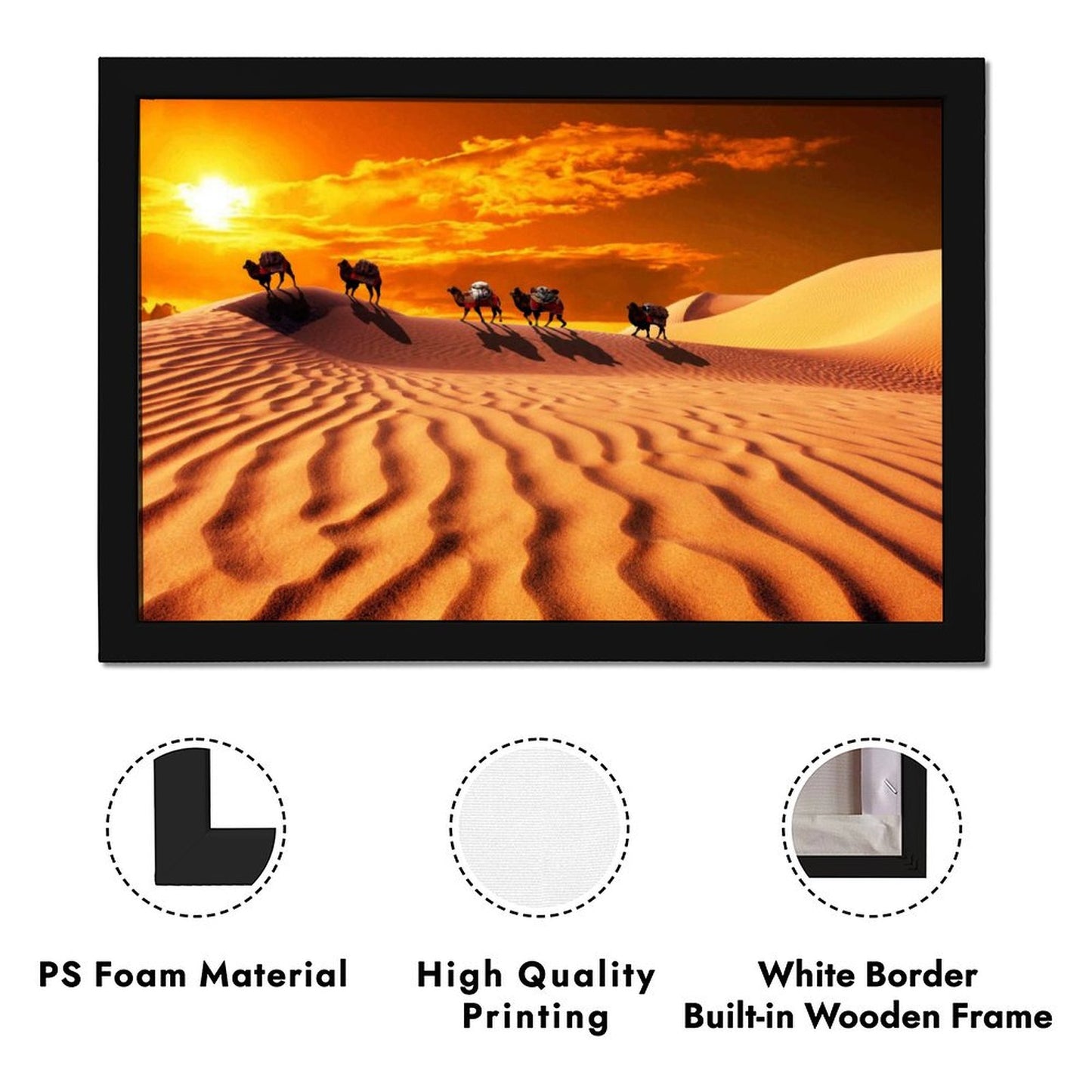 Wildlife Camel Canvas Painting Nature Wall Decoration-02