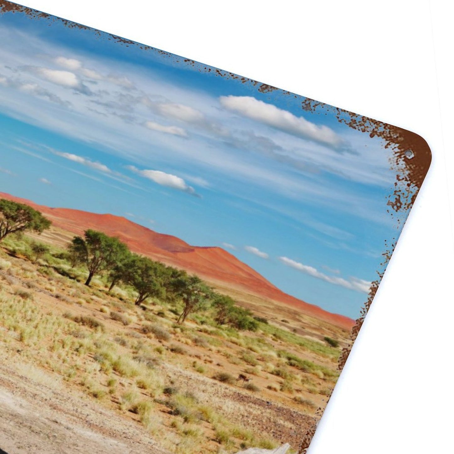 Vintage African Elephant Desert Metal Wall Art Decor