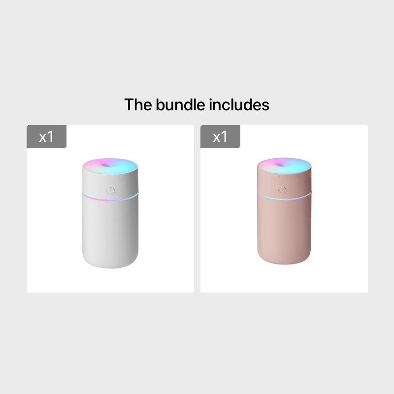 Portable Cool Mist Humidifier with Soundwave Technology 1200mAh Battery Quiet Operation Lightweight Compact Design for Bedroom Office