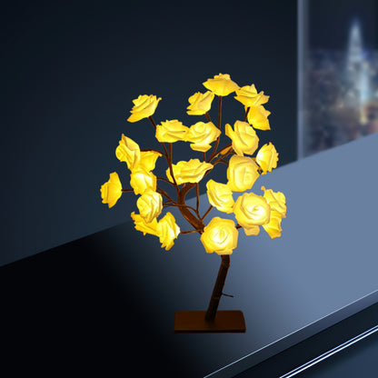 Shenzhi Tech USB Rose Tree Lamp LED Flower Night Light For Home Living Room Halloween Christmas Decor