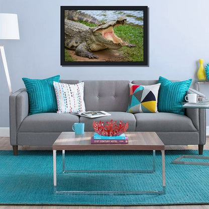 Modern Wildlife Art Crocodile Canvas Wall Decoration
