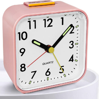 Silent Alarm Clock Non Ticking Bedside Clock with Clear Display Snooze Function Nightlight Loud for Heavy Sleepers Elderly Easy to Use