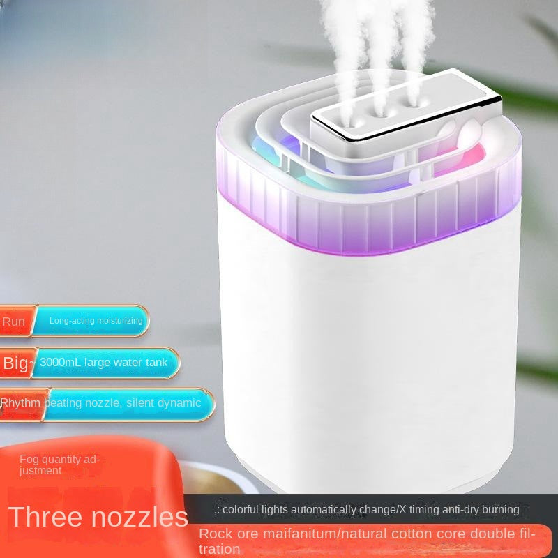 3L Silent Rhythm Humidifier Heavy Fog Mute Large Capacity for Home and Office Use