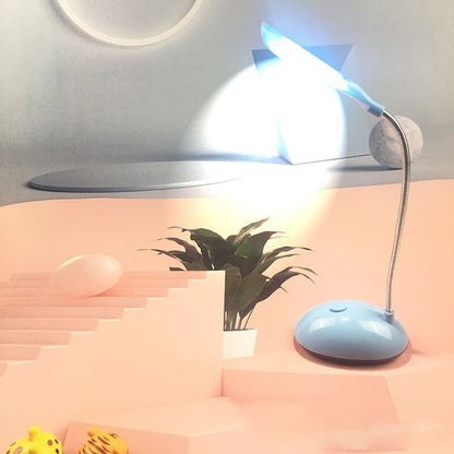 Battery-Powered 4-Color Foldable LED Desk Lamp Adjustable Angle Dimmable Brightness No Plug Needed Ergonomic Design Ideal for Reading Writing Home Office Students Professionals