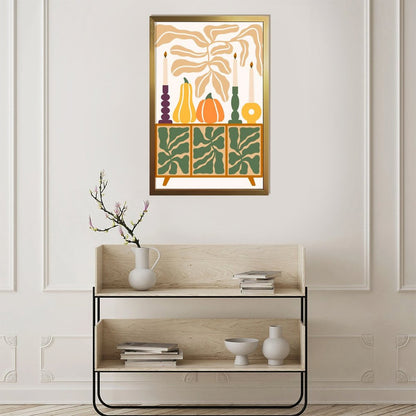 Pumpkin and Leaf Canvas Art with Acrylic Cover 41