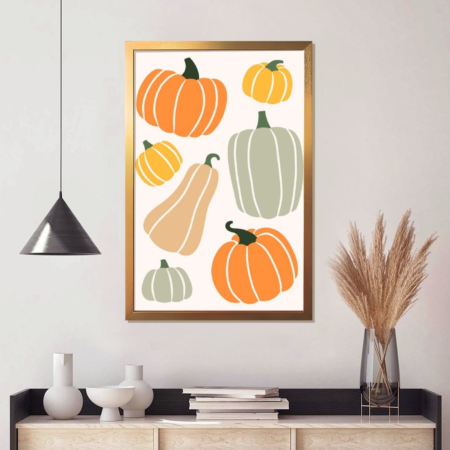 Pumpkin canvas art and acrylic cover 3